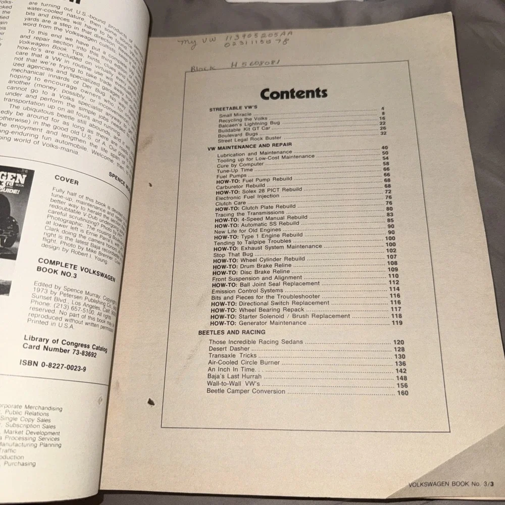 1973 Petersens Complete Volkswagen 3rd Book Vintage VW Garage Repair Manual